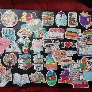 25 pcs. Book Readers Words Stickers. Random. Scrapbooking, Journaling, Laptop,